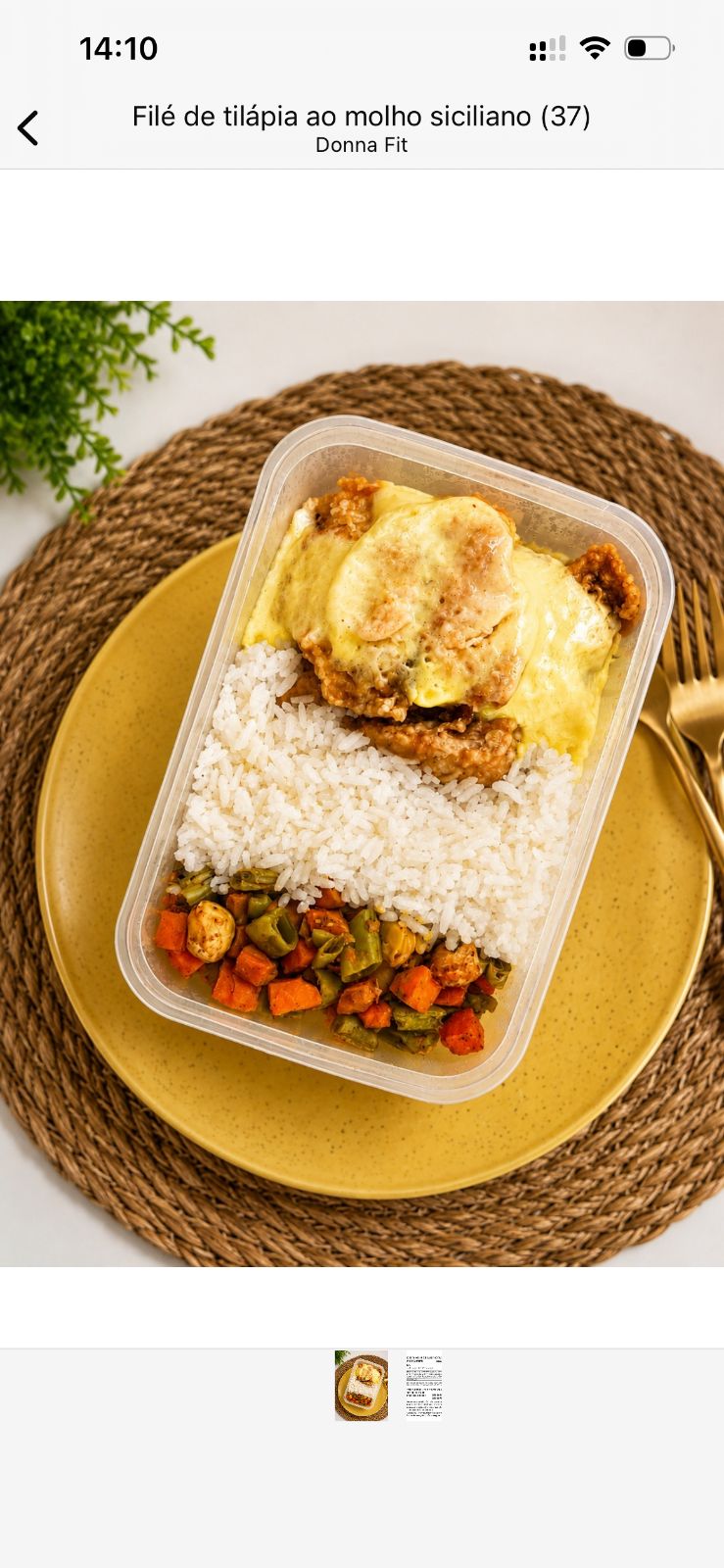 Filé de tilápia ao molho siciliano (350G)