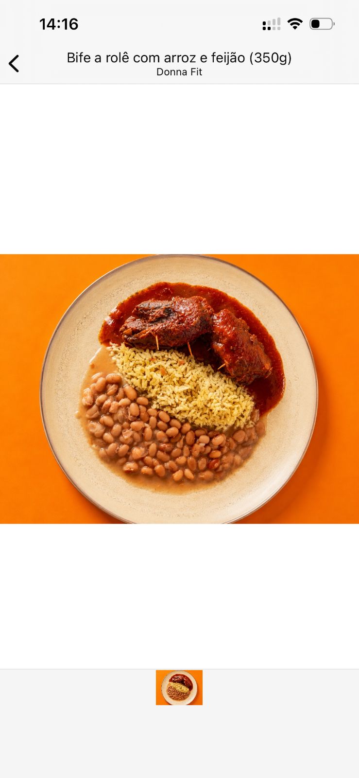 Bife á Rolê Com Arroz E Feijão Carioca (350G)