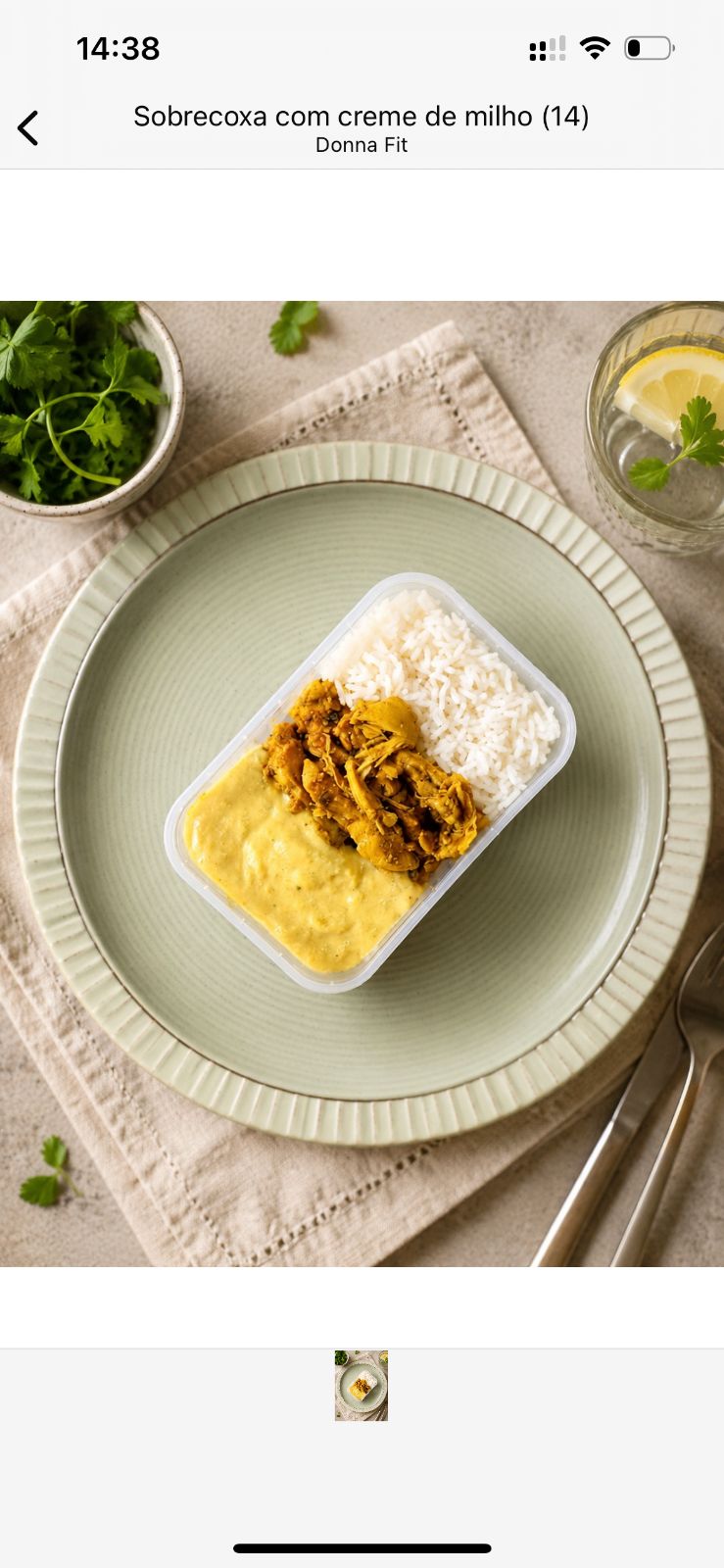 Sobrecoxa Com Creme De Milho (350G)